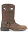 Image #2 - Double H Men's Kelliher Motorcycle Boots - Broad Square Toe, Brown, hi-res