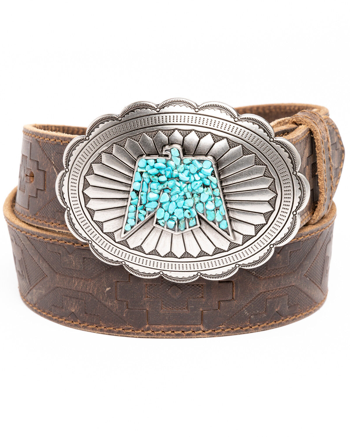 Image #1 - Idyllwind Women's On The Fast Lane Embossed Belt, Brown, hi-res