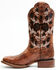 Image #3 - Dan Post Women's Athena Floral Embroidered Western Performance Boots - Broad Square Toe, Tan, hi-res