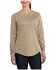 Carhartt Women's Force Crewneck Long Sleeve Shirt, Beige/khaki, hi-res