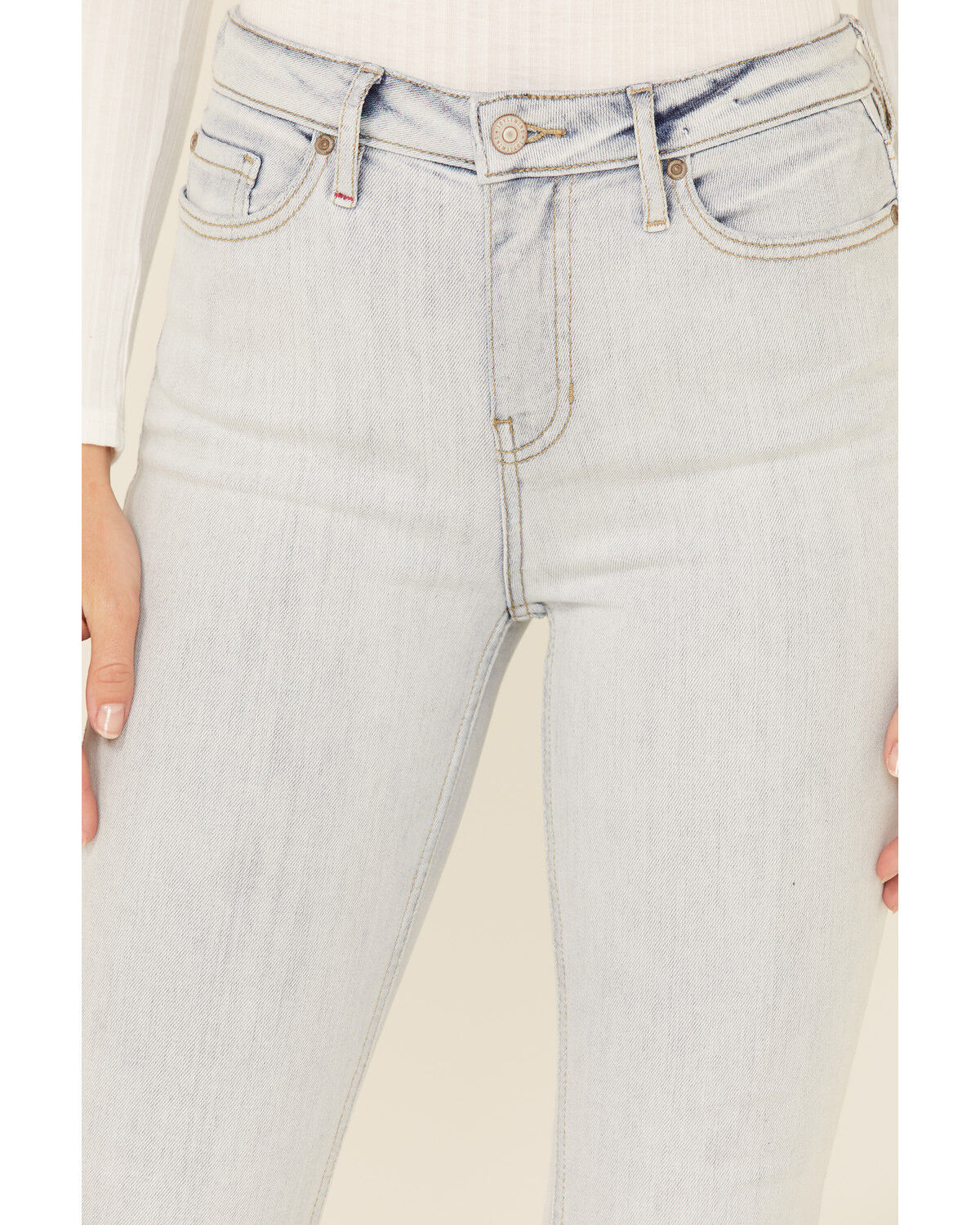 Image #3 - Idyllwind Women's Light Wash Friendship High Rise Flare Jeans, Light Blue, hi-res