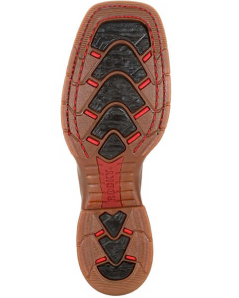 Image #7 - Rocky Men's Long Range Waterproof Western Boots - Square Toe, Distressed Brown, hi-res