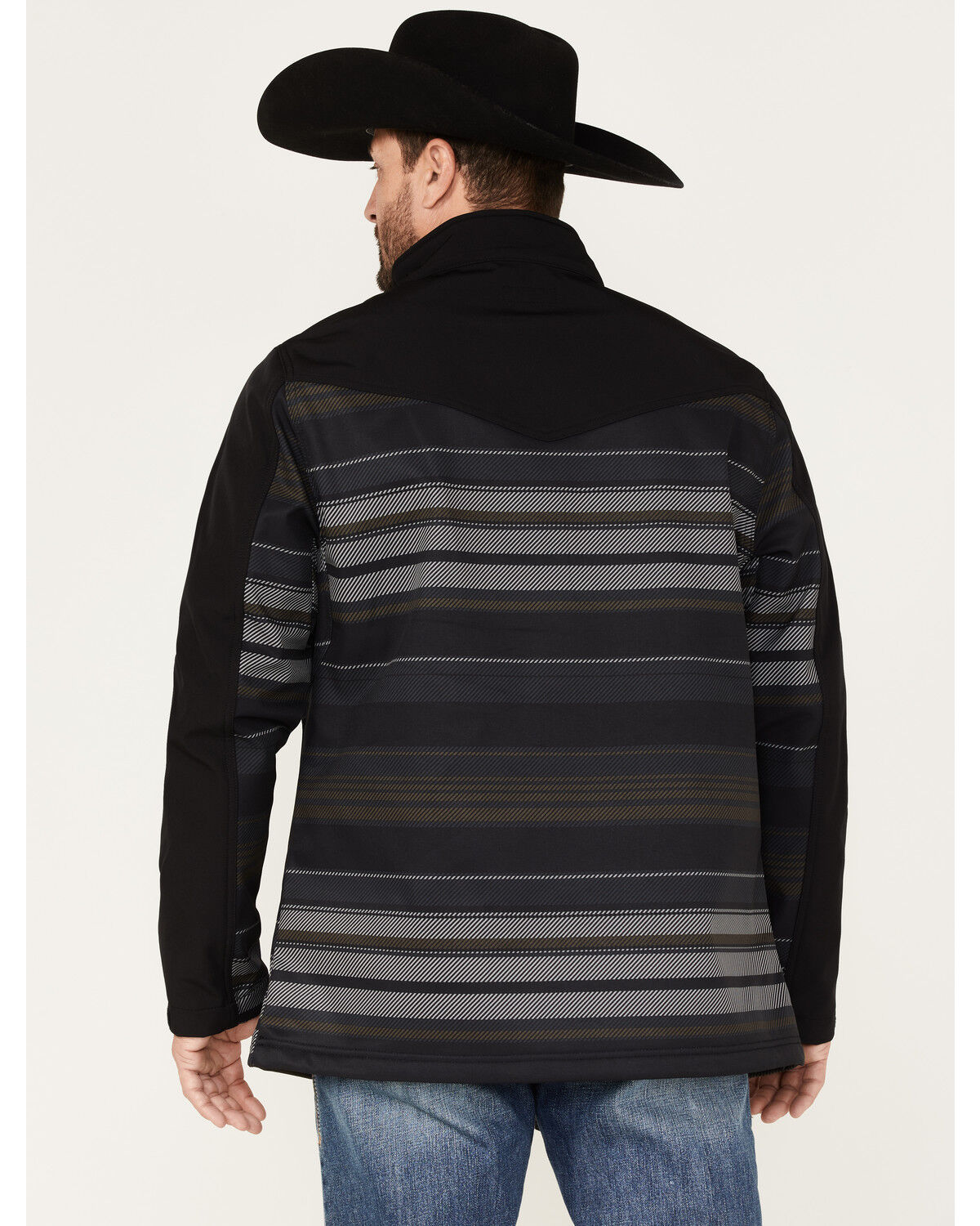 Image #4 - RANK 45® Men's Prescott Printed Softshell Jacket, Black, hi-res