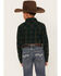 Image #4 - Cody James Boys' Plaid Print Long Sleeve Snap Western Flannel Shirt, Olive, hi-res