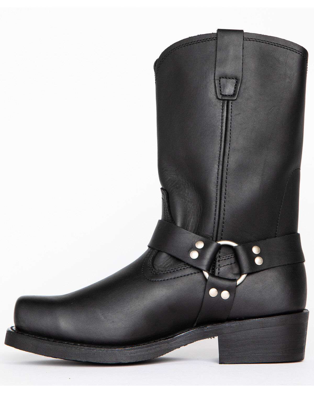 black harness boots