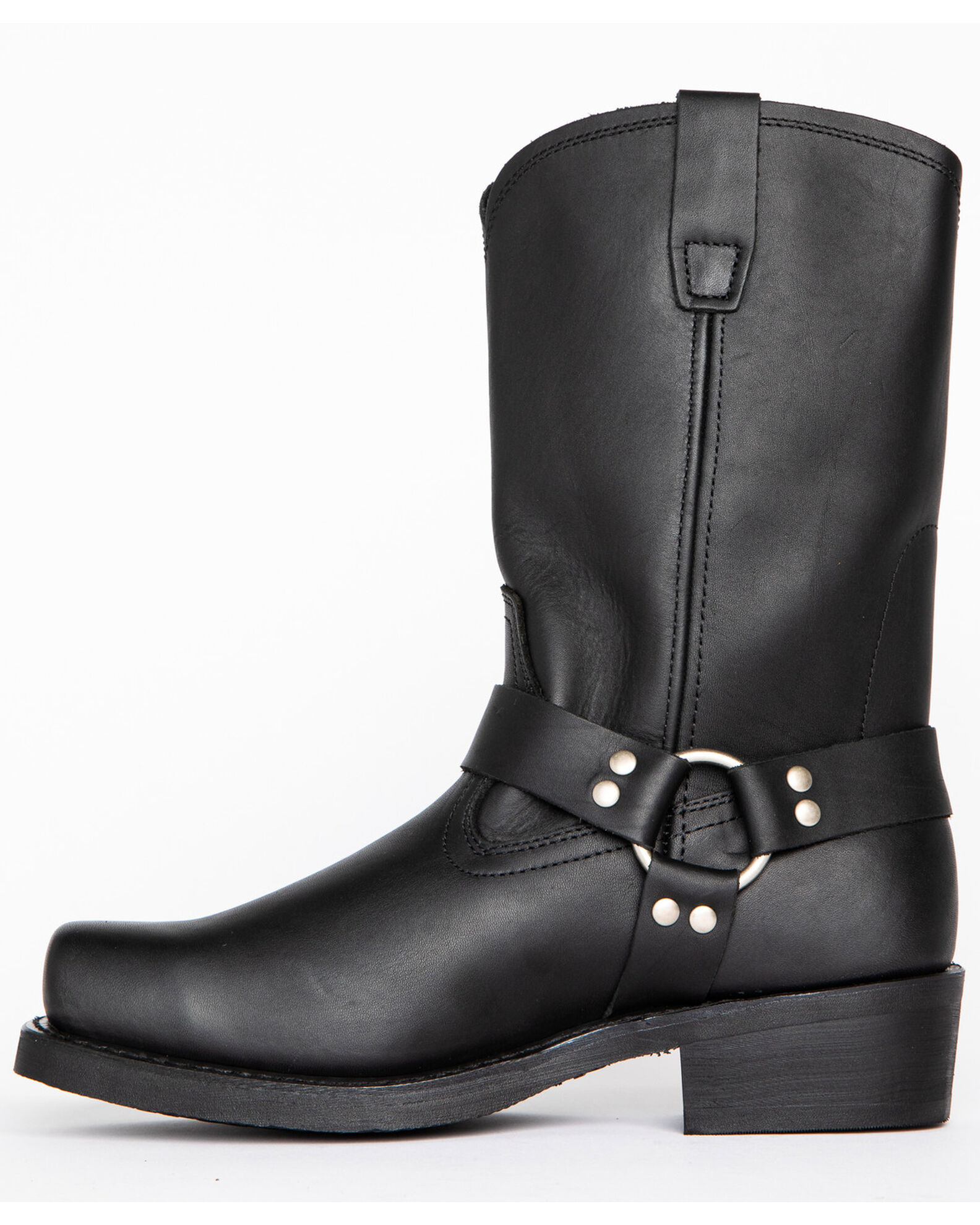 Image #3 - Brothers and Sons Men's Pull-On Motorcycle Boots - Square Toe, Black, hi-res