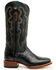 Image #2 - Tanner Mark Women's Mendocino Tooled Western Boots - Broad Square Toe, Black, hi-res