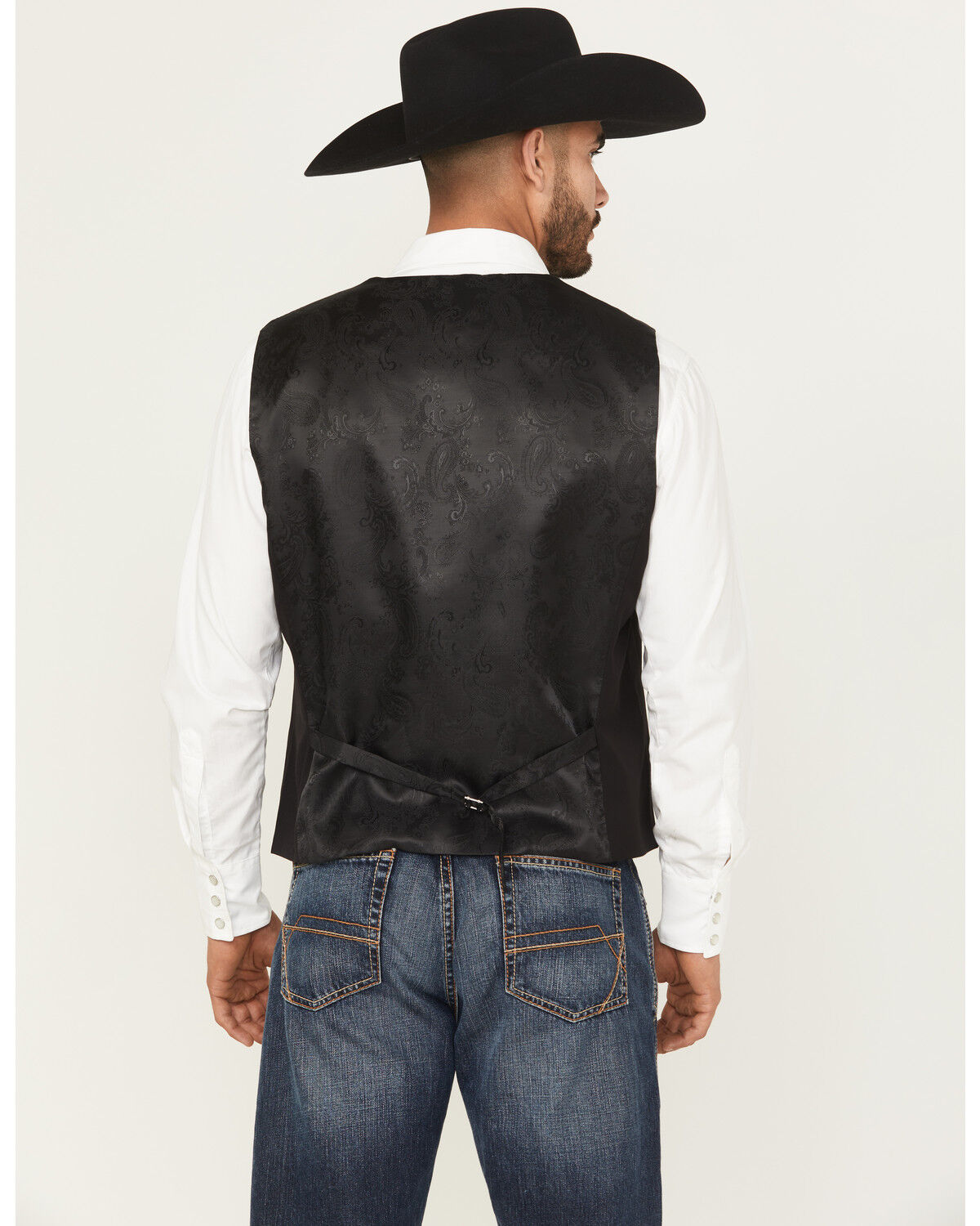 Image #4 - Cody James Men's Saratoga Button-Down Western Vest, Black, hi-res
