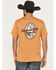 Image #1 - Rock & Roll Denim Men's Logo Short Sleeve Graphic T-Shirt, Gold, hi-res