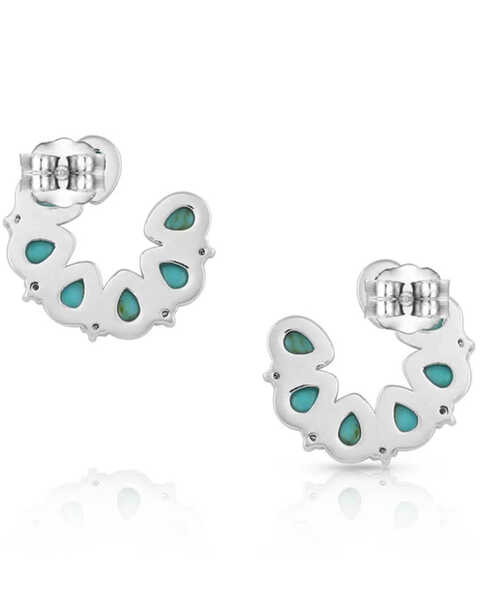 Image #2 - Montana Silversmiths Women's Lucky Seven Turquoise Earrings, Silver, hi-res