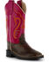 Shyanne Little Girls' Western Boots - Square Toe , Brown/pink, hi-res
