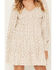 Image #3 - Yura Women's Floral Print Long Sleeve Mini Dress, Cream, hi-res