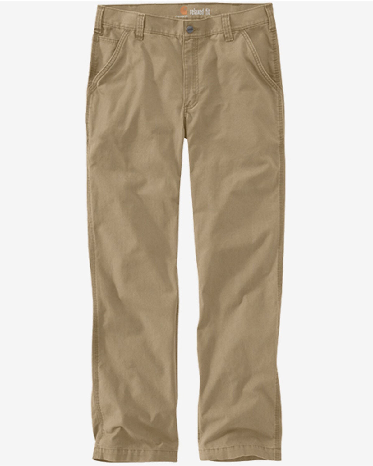 Image #1 - Carhartt Men's Relaxed Straight Rigby Dungaree Canvas Work Pants, Tan, hi-res