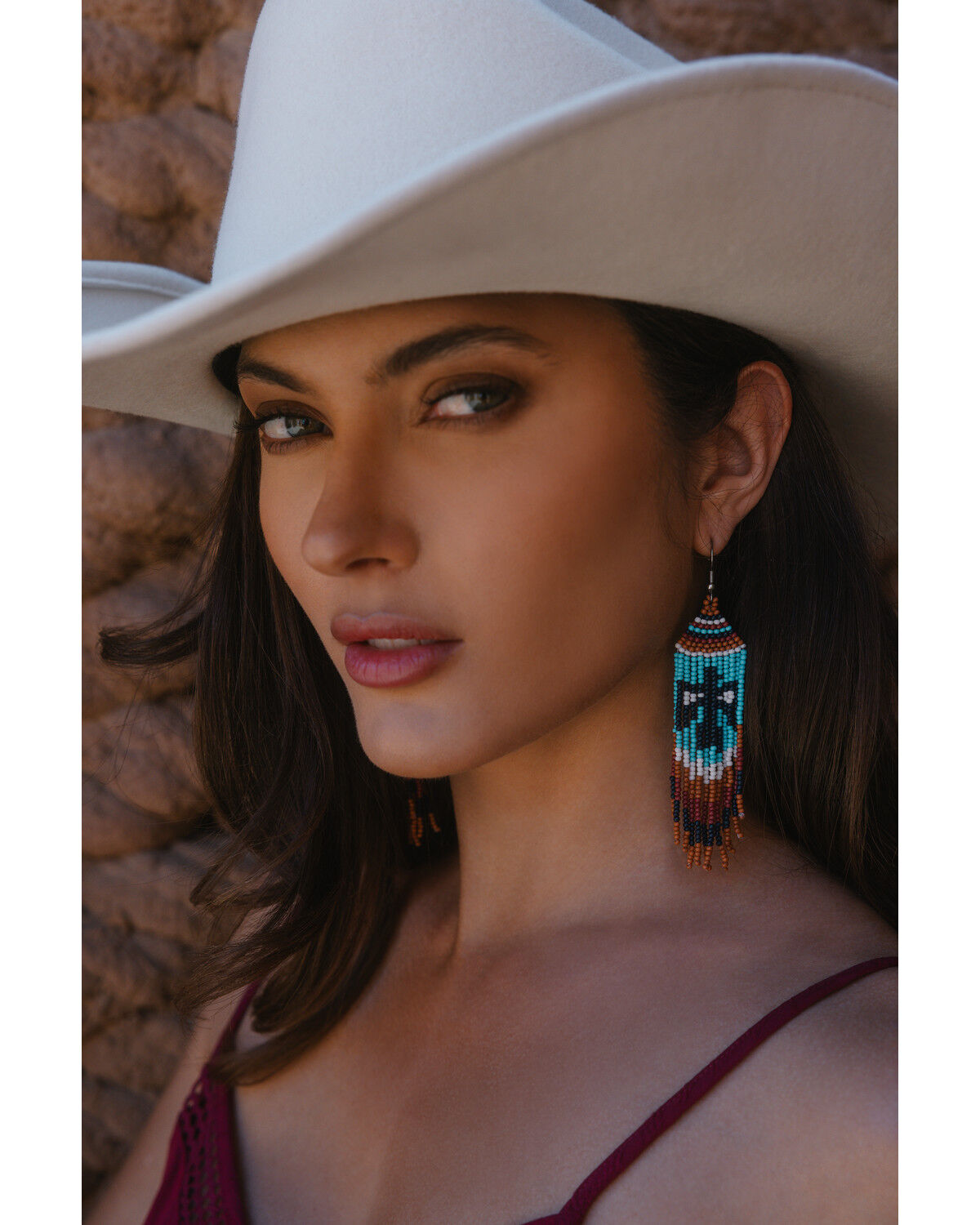 Image #1 - Idyllwind Women's Graylynn Beaded Fringe Earrings, Turquoise, hi-res
