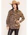 Image #2 - Wrangler Women's Leopard Camo Print Boyfriend Long Sleeve Snap Shirt, Green, hi-res