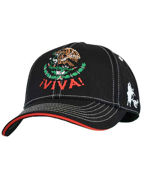 Cowboy Hardware Men's Viva Mexico Ball Cap, Black, hi-res