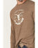 Cody James Men's Stay Free Logo Graphic Long Sleeve T-Shirt, Brown, hi-res