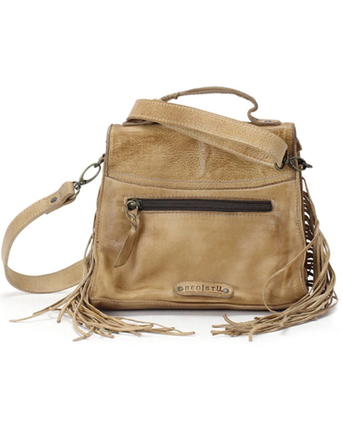 Image #3 - Bed Stu Women's Hidden Fringe Crossbody Bag, Tan, hi-res