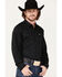 Image #2 - Kimes Ranch Men's Blackout Solid Long Sleeve Snap Western Shirt, Black, hi-res
