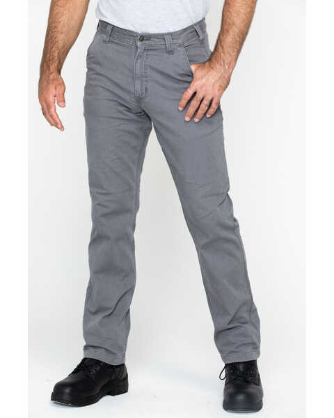 Image #1 - Carhartt Men's Rugged Flex Rigby Dungaree Stretch Work Pants, Grey, hi-res