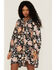 Image #3 - Revel Women's Floral A-Line Dress, Black, hi-res