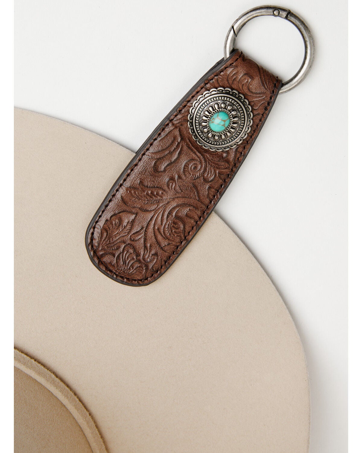 Image #3 - Boot Barn Hewitt Concho Magnetic Hat Clip Keychain, Brown, hi-res
