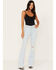Image #1 - Idyllwind Women's Light Wash West Avenue High Risin Distressed Flare Jeans, Light Wash, hi-res