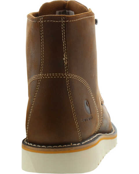 Image #5 - Carhartt Men's 6" Waterproof Wedge Boots - Moc Toe, Brown, hi-res
