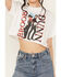 Image #3 - Merch Traffic Women's Cropped Brooks & Dunn Short Sleeve Vintage Graphic Tee, White, hi-res