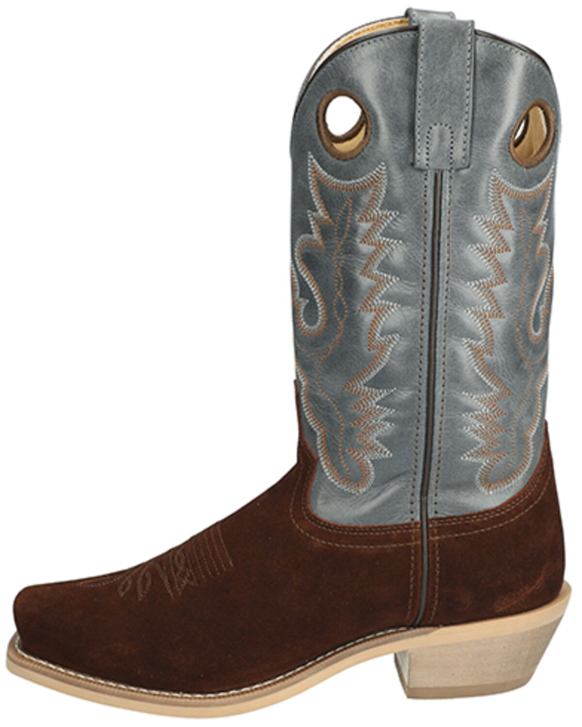 Image #3 - Smoky Mountain Men's Santa Fe Performance Western Boots - Square Toe, Dark Brown, hi-res