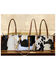 Image #4 - Ranch Junkie Women's Highlands Genuine Cowhide Large Tote, Black/white, hi-res