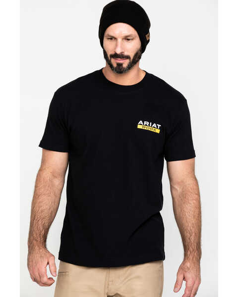 Ariat Men's Rebar Cotton Strong Roughneck Graphic Work T-Shirt , Black, hi-res