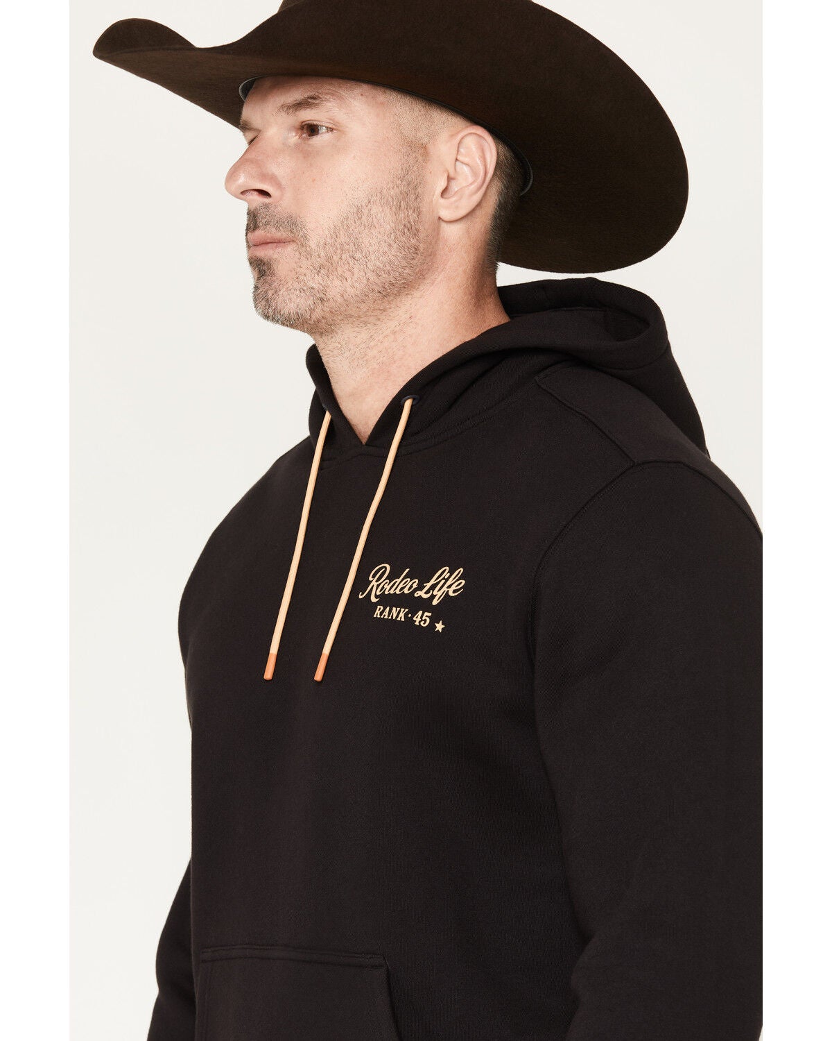 Image #3 - RANK 45&reg; Men's Build A Legend Logo Graphic Hooded Sweatshirt, Black, hi-res