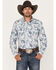 Image #1 - Cody James Men's Home Town Paisley Print Long Sleeve Snap Western Shirt, White, hi-res