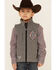 Image #1 - Cowboy Hardware Boys' Ride It Out Zip-Front Softshell Vest , , hi-res