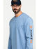 Hawx Men's Flame Resistant Logo Long Sleeve Work T-Shirt , Blue, hi-res