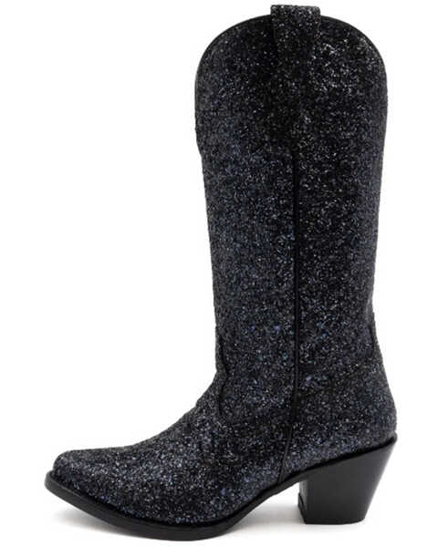 Image #3 - Ferrini Women's Dazzle Western Boots - Pointed Toe , Black, hi-res