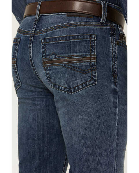 Image #4 - RANK 45® Men's Shotgun Wash Stackable Slim Straight Stretch Performance Jeans, Dark Medium Wash, hi-res
