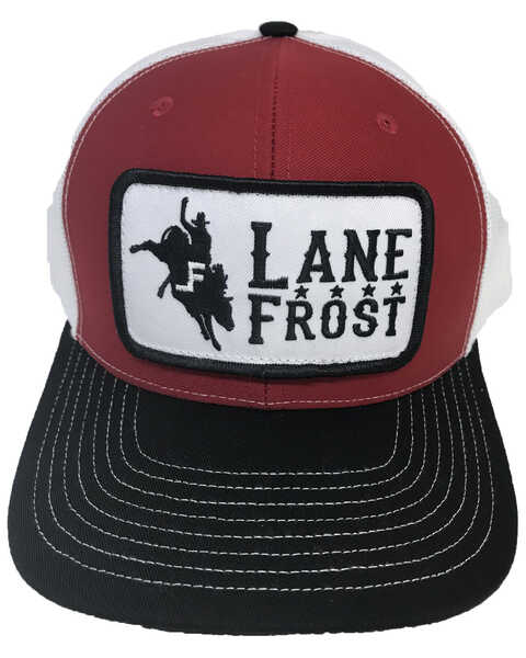 Lane Frost Men's Re-Ride Logo Ball Cap , Red, hi-res