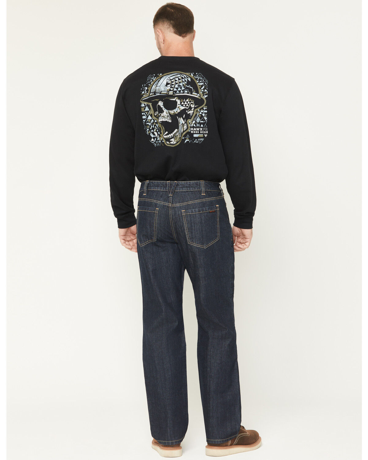 Image #3 - Hawx Men's FR Dark Wash Straight Denim Jeans, Dark Wash, hi-res