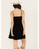 Image #4 - Angie Women's Eyelet Knot Front Mini Dress, Black, hi-res