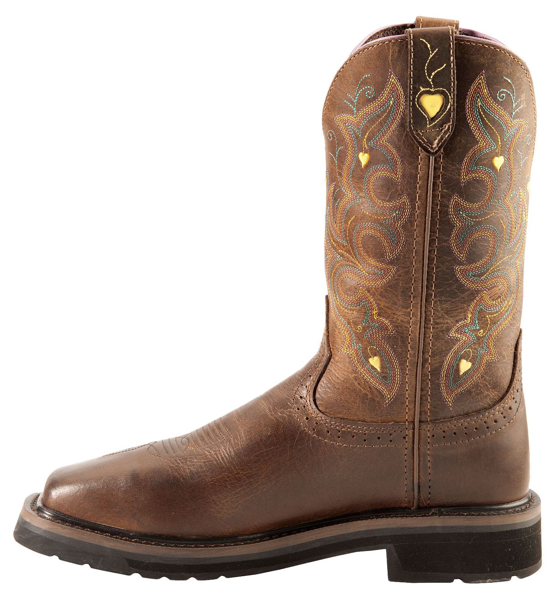 Justin Women s Sunney Brown Square Composite Toe Work Boots