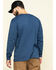 Image #2 - Carhartt Men's Loose Fit Heavyweight Long Sleeve Logo Pocket Work T-Shirt - Big & Tall, Heather Blue, hi-res