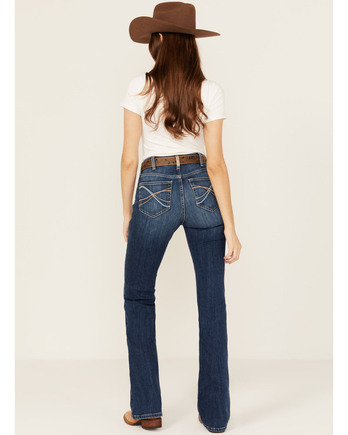 Image #3 - Ariat Women's Jessica Dark Wash High Rise Bootcut Stretch Denim Jeans, Dark Wash, hi-res