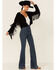 Image #4 - Vocal Women's Faux Suede Western Fringe Jacket, Black, hi-res