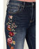 Image #4 - Driftwood Women's Medium Wash High Rise Floral Embroidered Stretch Flare Jeans , Medium Wash, hi-res