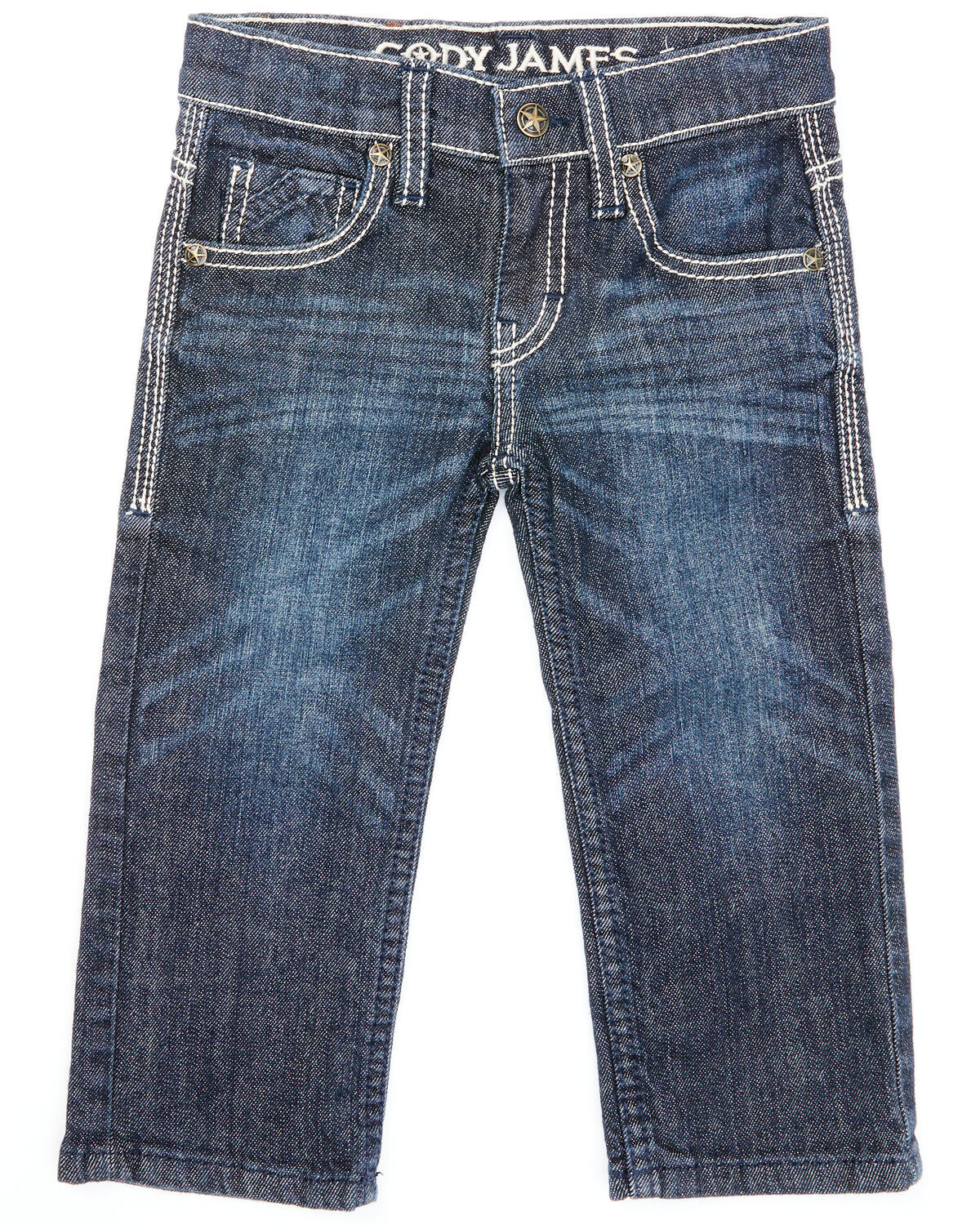 Image #1 - Cody James Toddler Boys' Night Hawk Medium Wash Mid Rise Stretch Relaxed Bootcut Jeans, Blue, hi-res