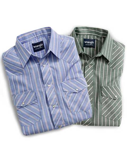 Wrangler Men's Assorted Plaid & Striped Short Sleeve Western Shirts - Big &  Tall - Country Outfitter