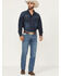 Image #1 - Cinch Men's White Label Medium Wash Relaxed Straight Performance Stretch Denim Jeans, Medium Wash, hi-res