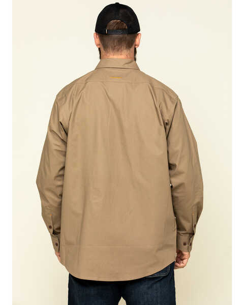 Image #2 - Ariat Men's Khaki Rebar Made Tough Durastretch Long Sleeve Work Shirt , Beige/khaki, hi-res